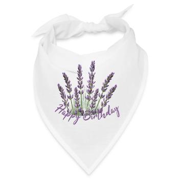 Lavendel Geburtstagbouquet Lavendelstrauß  - Bandana - Weiß - Vorne