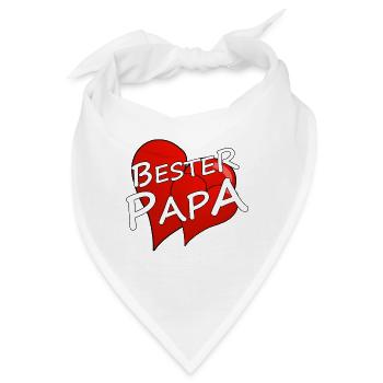 BESTER PAPA - Bandana - Weiß - Vorne