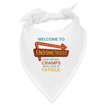 Endometriose-Bewusstsein – Retro-Diner-Schild - Bandana - Weiß - Vorne