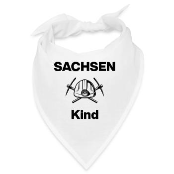 SACHSEN KIND, GLÜCK AUF! STEIGER AUF KOHLE GEBOREN - Bandana - Weiß - Vorne