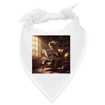 Literarische Hyäne im Salon - Bandana - Weiß - Vorne