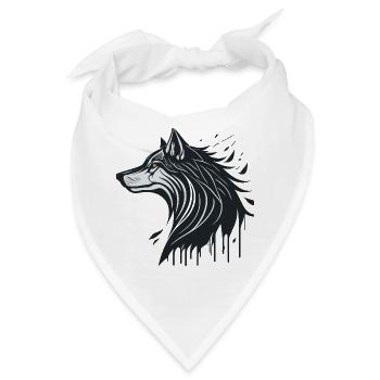 Spektraler Wolf - Bandana - Weiß - Vorne