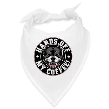 Hände weg von meinem Kaffee - Bandana - Weiß - Vorne