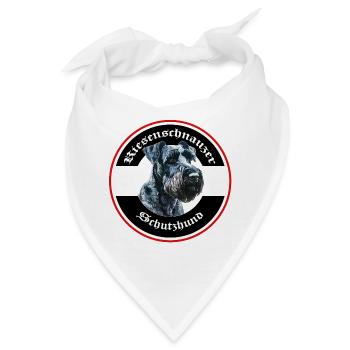 Riesenschnauzer Schutzhund Emblem - Bandana - Weiß - Vorne