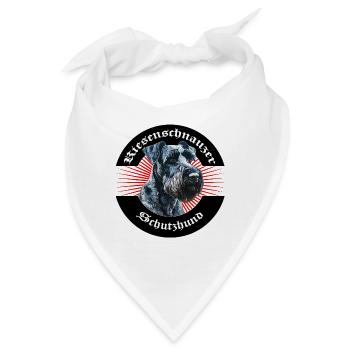Riesenschnauzer Schutzhund Emblem - Bandana - Weiß - Vorne