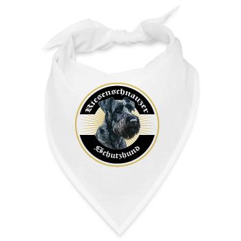Riesenschnauzer Schutzhund IGP Motiv Gold - Bandana - Weiß - Vorne