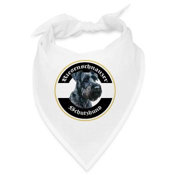 Riesenschnauzer Schutzhund Emblem - Bandana - Weiß - Vorne