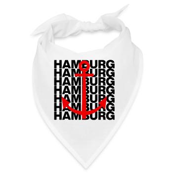 HAMBURG ANKER – HAFEN POWER! MOIN, HAFEENLIEBE - Bandana - Weiß - Vorne