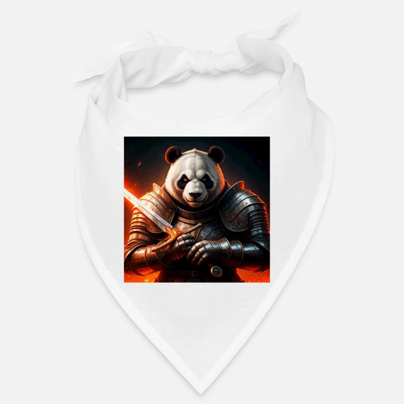 Panda warrior in fire armor Bandana