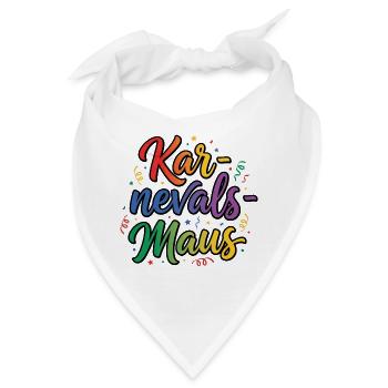 Karnevalsmaus Karneval Köln Kölner Karnevals Maus - Bandana - Weiß - Vorne