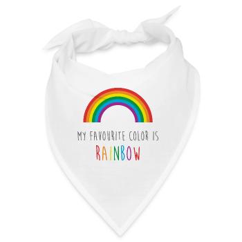 Mein Lieblingsregenbogen - Bandana - Weiß - Vorne