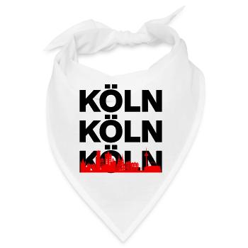 KÖLN SKYLINE – DOM POWER! - Bandana - Weiß - Vorne