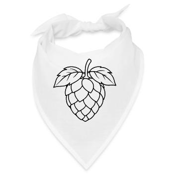 Hopfendolde Kontur Schwarz Symbol - Bandana - Weiß - Vorne