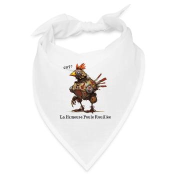 DIE BERÜHMTE ROSTIGE HUHN! - Bandana - Weiß - Vorne