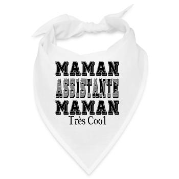 Mama Assistentin Mama Sehr cool - Bandana - Weiß - Vorne