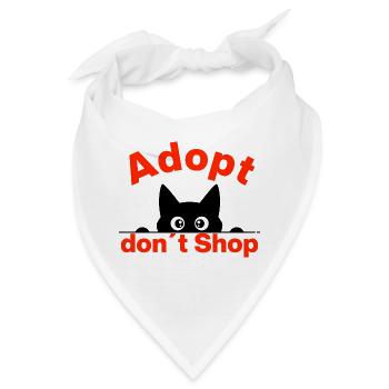 ADOPTIEREN, NICHT KAUFEN – KATZENLIEBE CATLOVER - Bandana - Weiß - Vorne