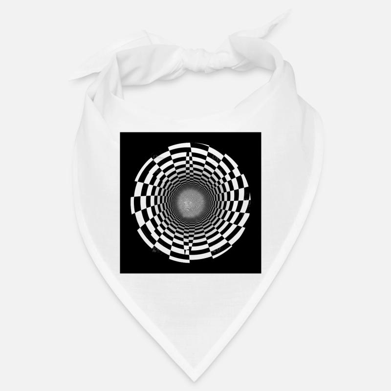 Vortex optique noir et blanc Bandana