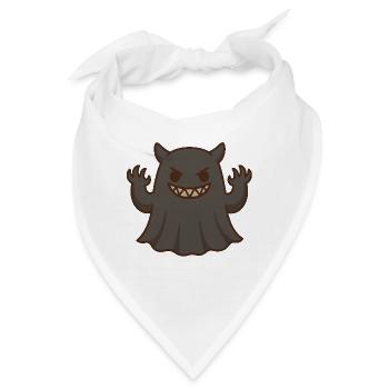 Kawaii-Monster mit einem schelmischen Lächeln - Bandana - Weiß - Vorne