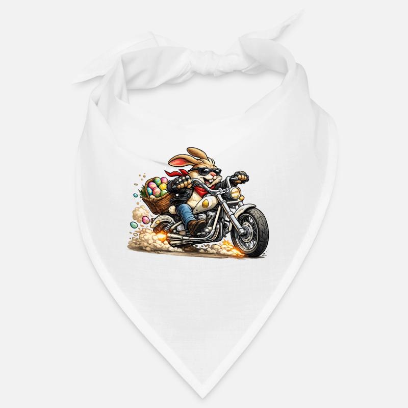 Easter bunny on motorcycle Bandana