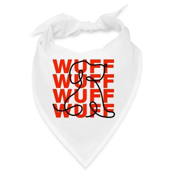 ICH SPRECHE FLIEßEND WUFF – DOG LOVER! - Bandana - Weiß - Vorne