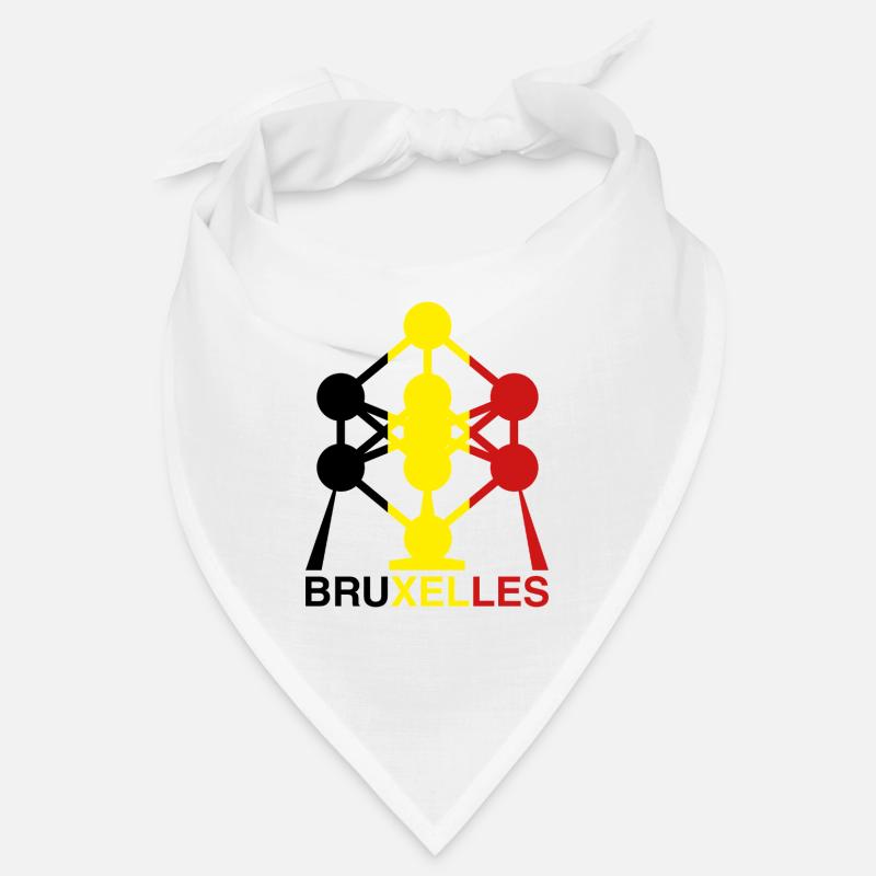 Atomium Brussels – Belgian Flag Colors Icon Bandana