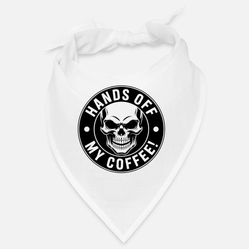 Hands Off My Coffee Skull Bandana