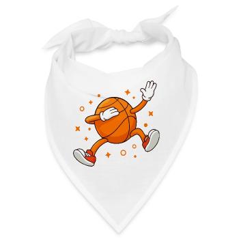 Lustiger Basketball-Maskottchen-Cartoonspieler - Bandana - Weiß - Vorne