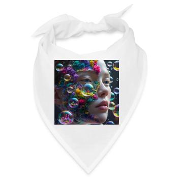 Traumhaftes Korallenporträt - Bandana - Weiß - Vorne