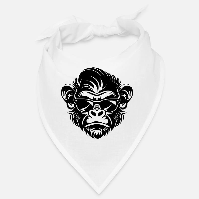 Cool Monkey Head with Sunglasses Bandana