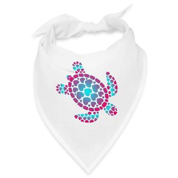 Love Turtle Summer - Bandana - Weiß - Vorne