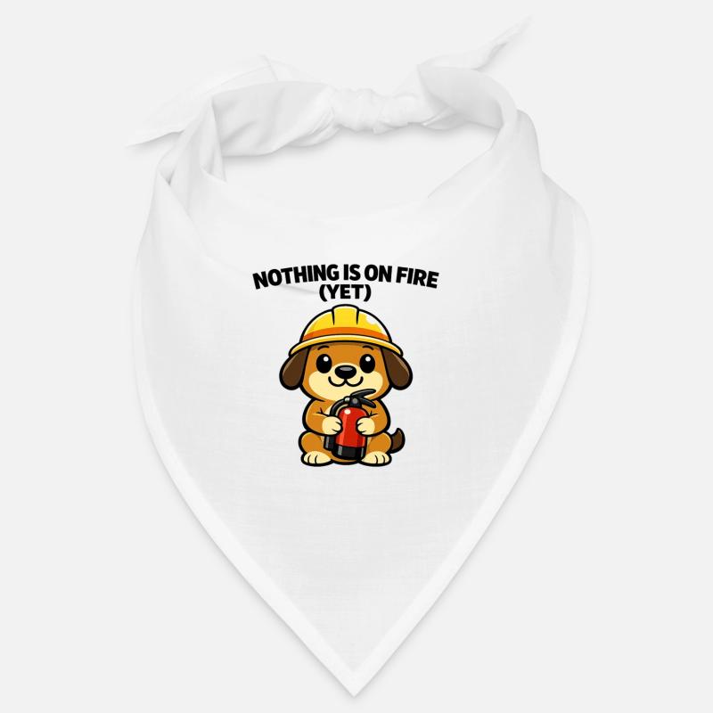 Construction site doggy: Nothing burns (yet) Bandana