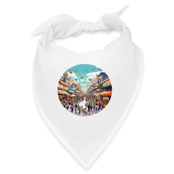 Ballonfest Straßenszene - Bandana - Weiß - Vorne
