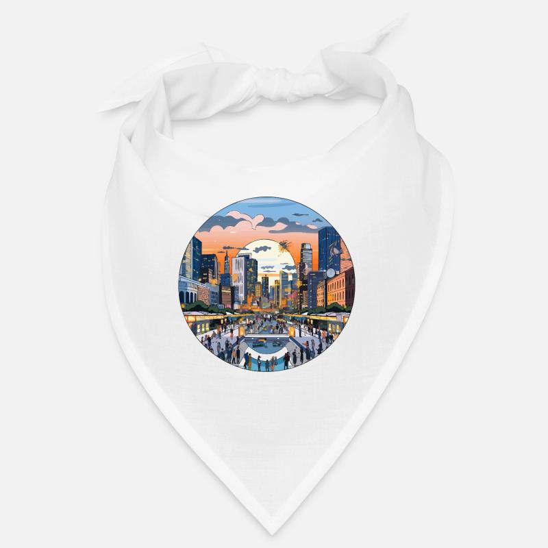 Sunset over the skyline Bandana