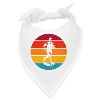 Frisches Running Motiv für Rennen - Bandana - Weiß - Vorne