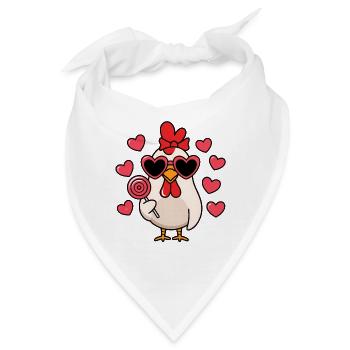 Huhn lolli - Bandana - Weiß - Vorne