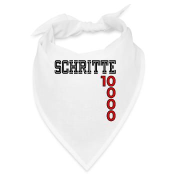 Sport Motivation Schritte - Bandana - Weiß - Vorne
