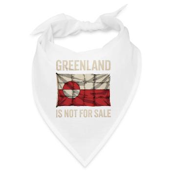 Grönland steht nicht zum Verkauf! - Grönland / Grønland - Bandana - Weiß - Vorne