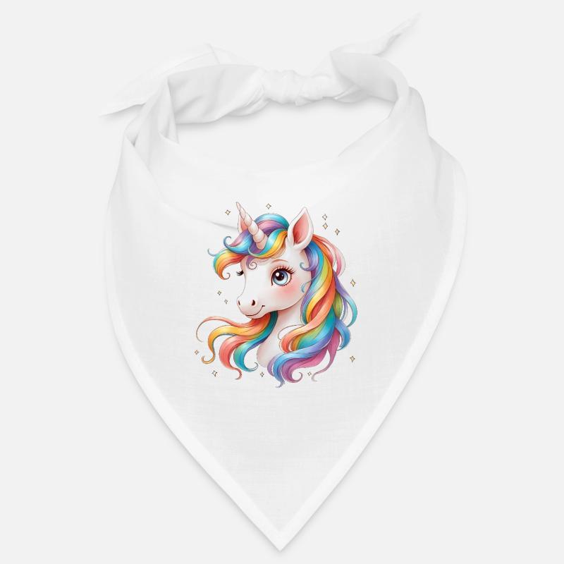 Regenbogen Einhorn - Licorne arc-en-ciel mignonne Bandana