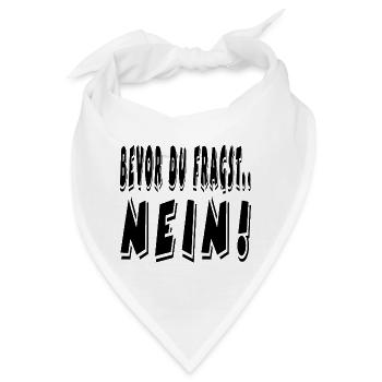 Nein - Bandana - Weiß - Vorne