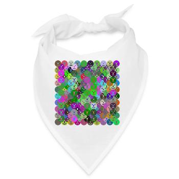 Gesichter Collage - Bandana - Weiß - Vorne