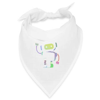 Roboter-Pastell-Amusant - Bandana - Weiß - Vorne