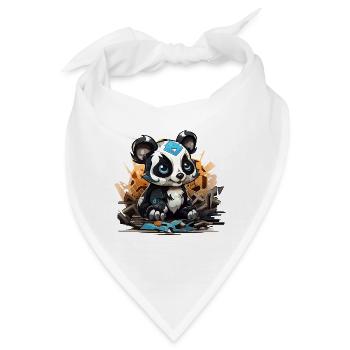 Panda Bauklotz Charm - Bandana - Weiß - Vorne