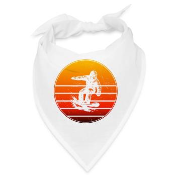 Klares Snowboard Motiv für jeden Tag - Bandana - Weiß - Vorne