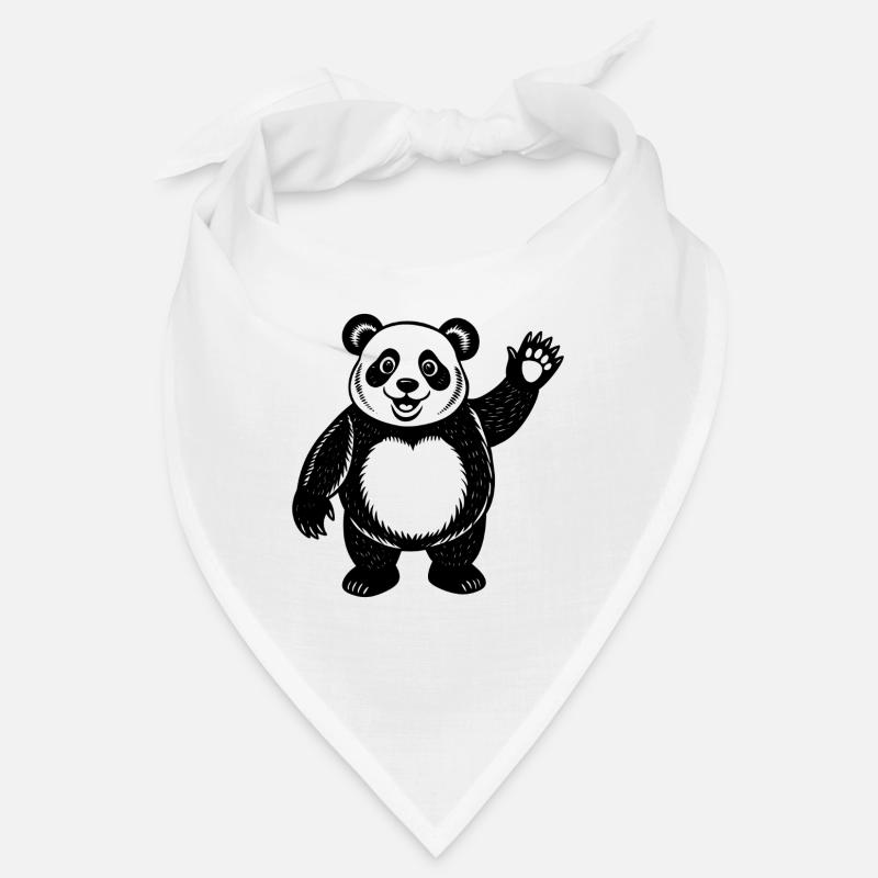 Panda fait signe de la main Bandana