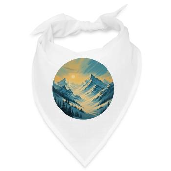 Goldenes Morgenlicht in den Bergen - Bandana - Weiß - Vorne