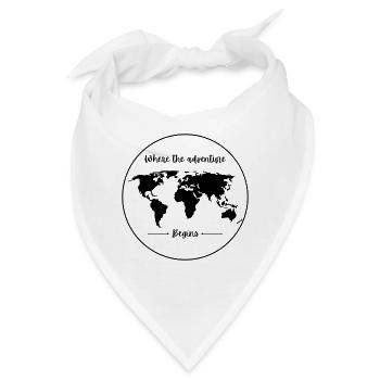 Wo das Abenteuer beginnt - Bandana - Weiß - Vorne