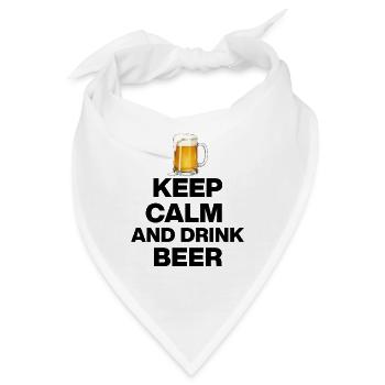 KEEP CALM AND DRINK BEER! BIER LIEBHABER FEIERN s - Bandana - Weiß - Vorne