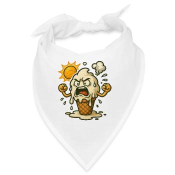 Wenn Eis bei Hitze ausrastet - Bandana - Weiß - Vorne