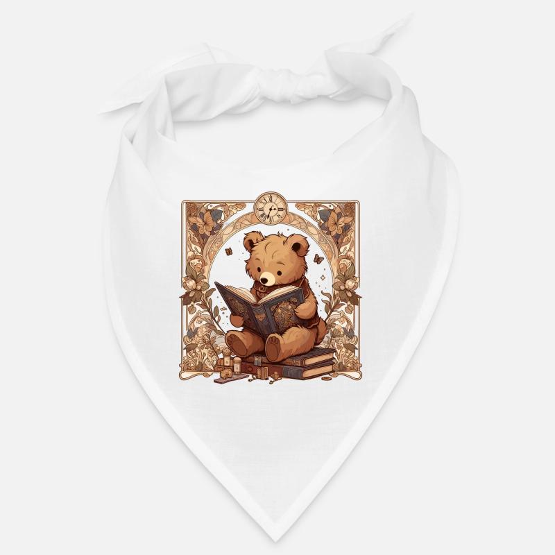 Reading Bear – Cute Design for Book Lovers Bandana