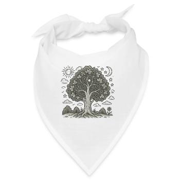 Baum des Lebens - Bandana - Weiß - Vorne
